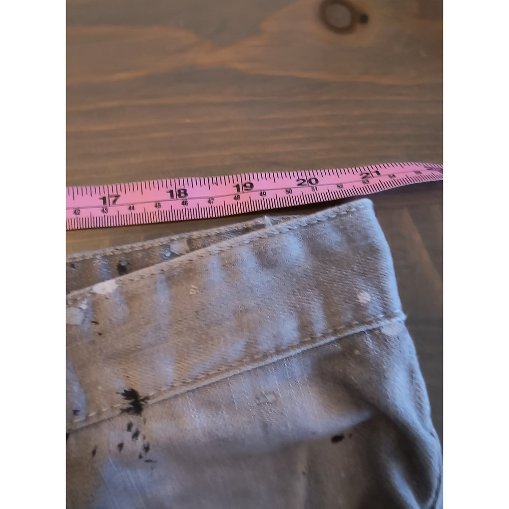 Born Fly Jeans Men's Size 40 Gray Denim Button Fly Straight Leg Paint Splatter - Picture 11 of 16